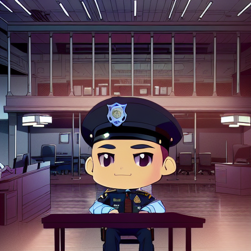 Image of Rodriguez in the police station