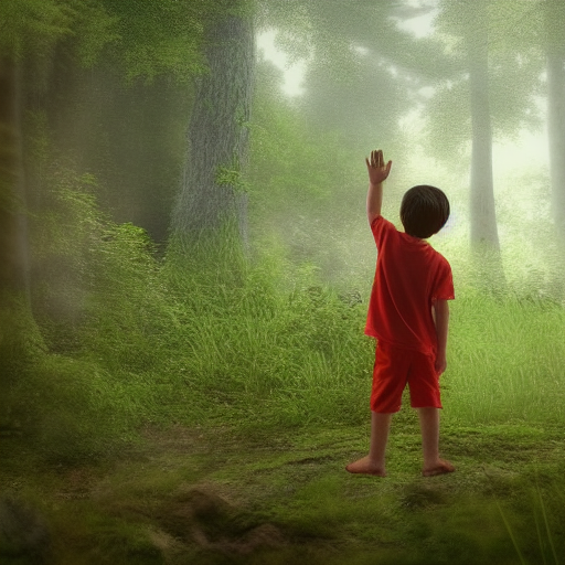 boy waving goodbye to his owl