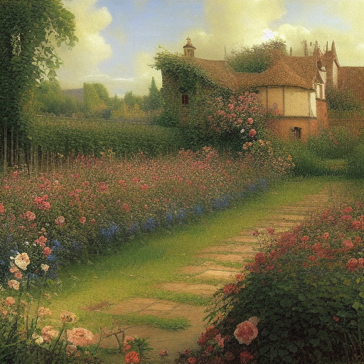 The path to the stables lined with roses