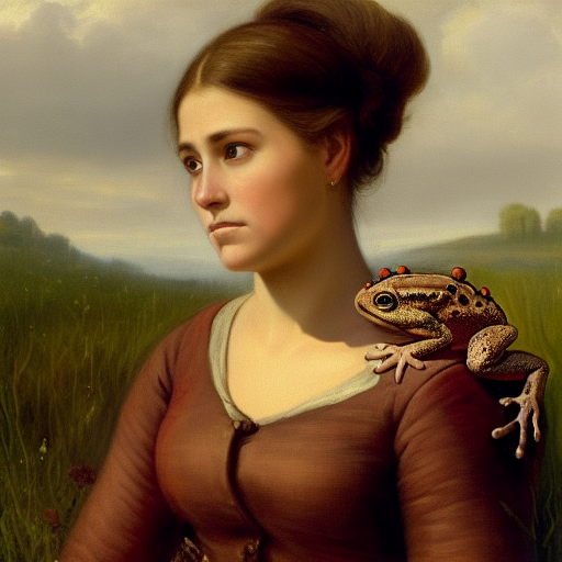 The arrogant older daughter with a toad