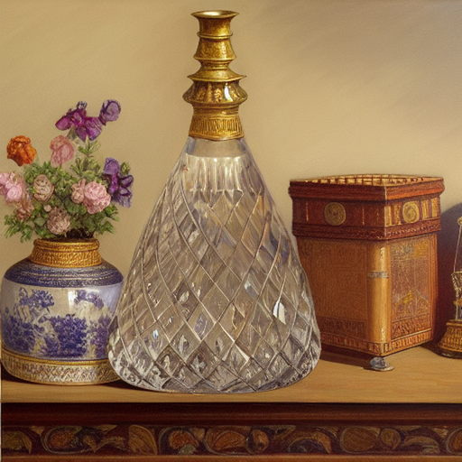 The crystal flask on Goldilocks' shelf