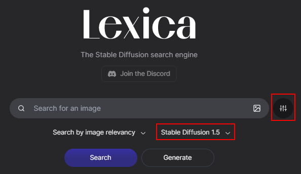 Searching for Stable Diffusion generated images on Lexica