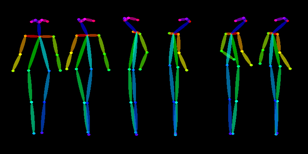 six openpose poses