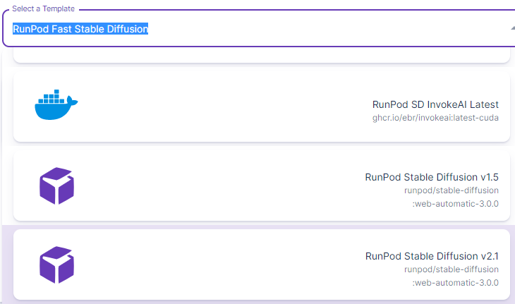 Get Stable Diffusion using a RunPod template